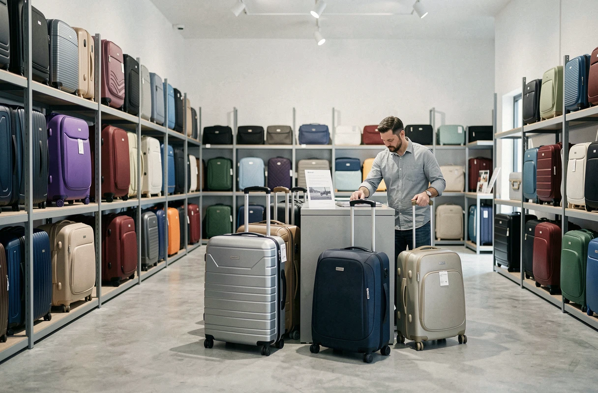 Magasin d'usine Delsey à Bordeaux avec une large gamme de valises et bagages exposés